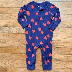 Cat & Jack Valentines Heart Romper One-Piece, 6-9m